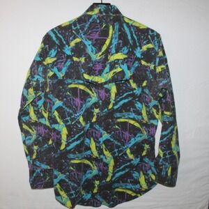 Ruddock‎ Bros Vintage 90s Abstract Print Western Shirt Long Sleeve Mens Size M